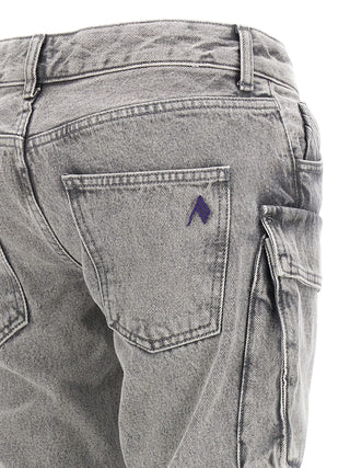 Gray Cotton Cargo Pants