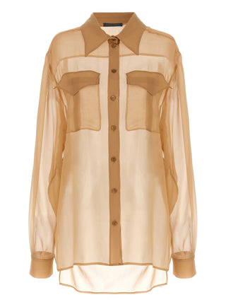 Beige Silk Blouse