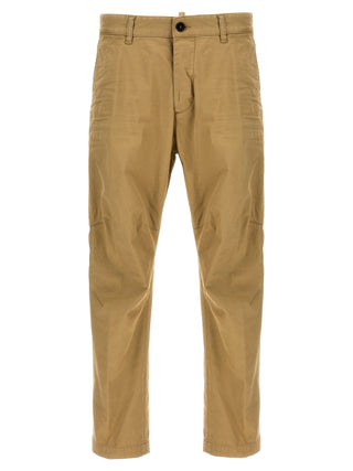 Beige Cotton Chino Pants