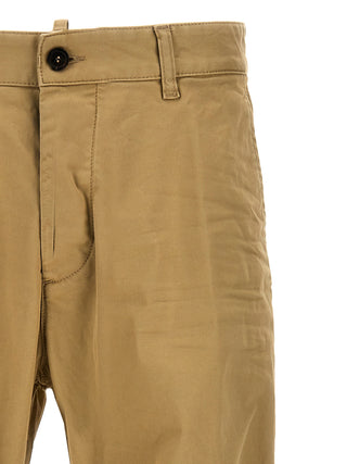 Beige Cotton Chino Pants