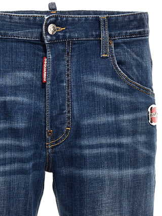 Blue Cotton Relaxed Fit Jeans