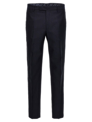 Blue Cotton Dress Pants