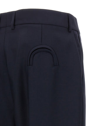 Blue Virgin Wool Pants