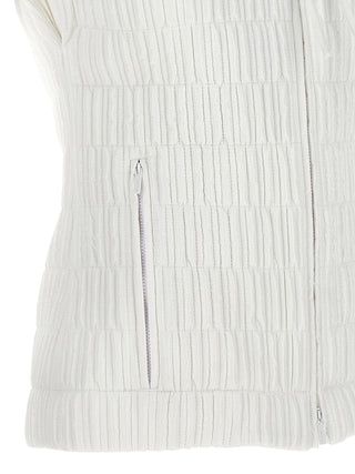 White Polyamide Sleeveless Jacket