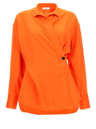 Blusa naranja de viscosa