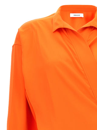 Blusa naranja de viscosa
