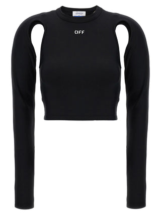 Black Polyamide Long Sleeve T-Shirt