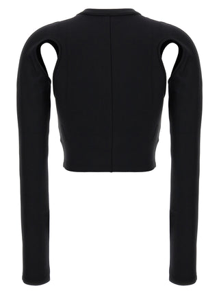 Black Polyamide Long Sleeve T-Shirt