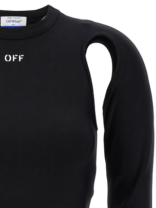 Black Polyamide Long Sleeve T-Shirt