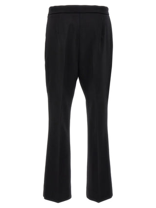 Black Virgin Wool Cropped Pants