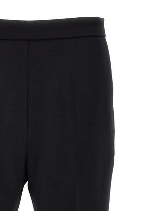 Black Virgin Wool Cropped Pants