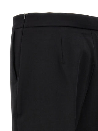 Black Virgin Wool Cropped Pants