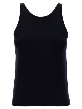 Blue Virgin Wool Tank Tops