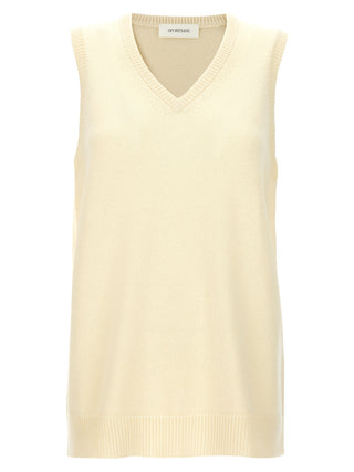 Bicolor Wool Sleeveless Jacket