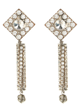 Silver Plastic Earrings