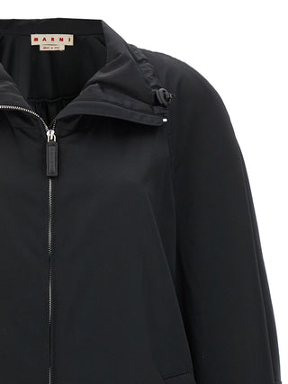 Black Polyester Parka