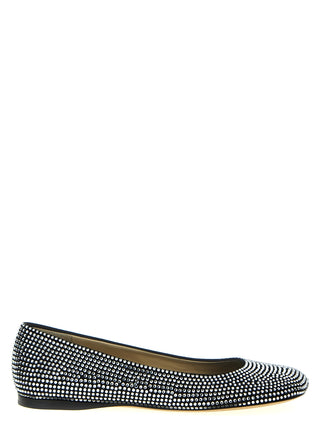 Black Goatskin Ballet Flats
