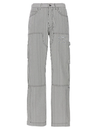Bicolor Cotton Cargo Pants
