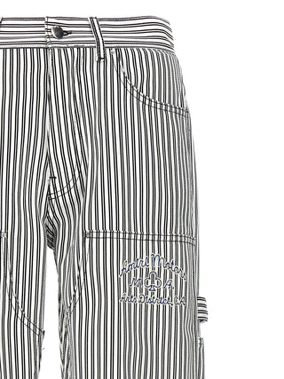 Bicolor Cotton Cargo Pants