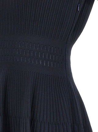 Blue Viscose Midi Dress