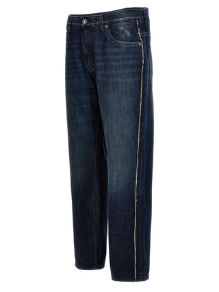 Blue Cotton Skinny Jeans