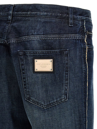 Blue Cotton Skinny Jeans