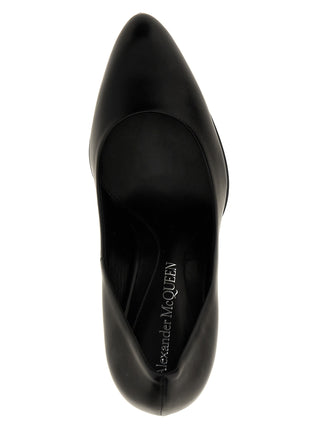 Black Lambskin High Heel Pumps