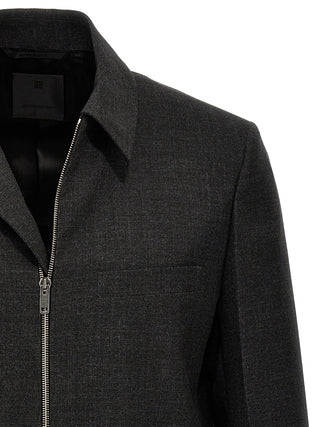 Gray Virgin Wool Jacket