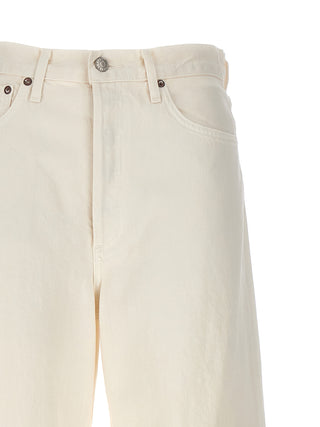 White Cotton High-Waisted Jean
