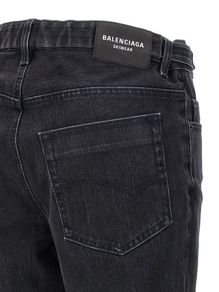 Jeans acampanados de algodón negro