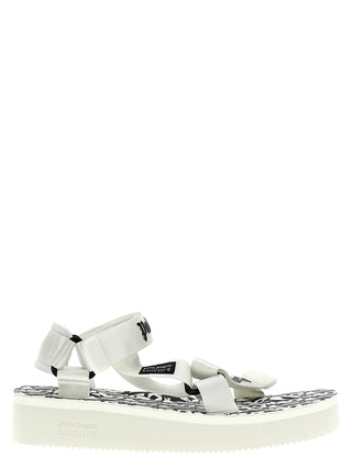 Bicolor Polyester Flat Sandals