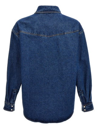 Blue Polyester Denim Jacket