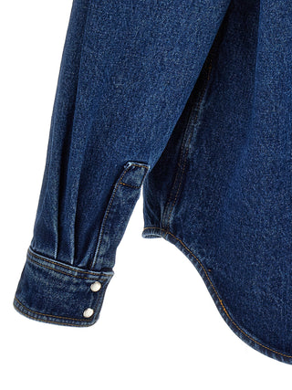 Blue Polyester Denim Jacket