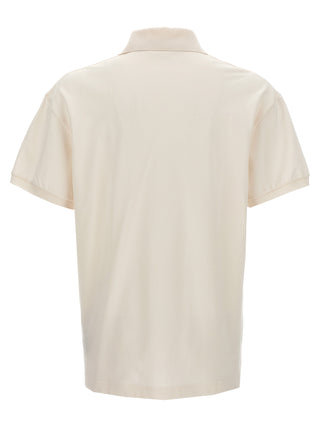 White Polyester Polo Shirt