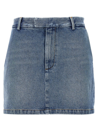 Blue Cotton Long Skirt
