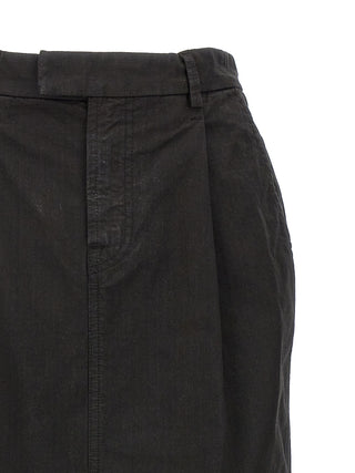 Black Cotton Mini Skirt