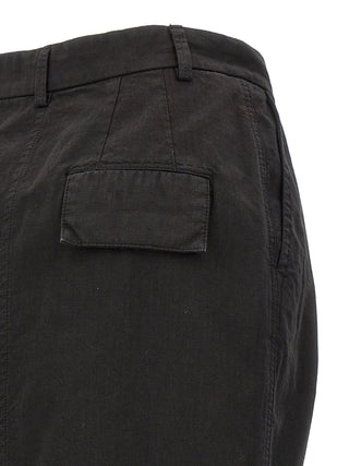Black Cotton Mini Skirt