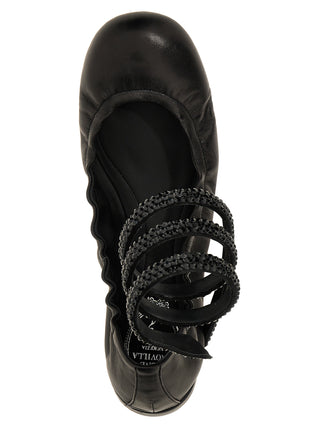 Black Lamb Leather Ballet Flats