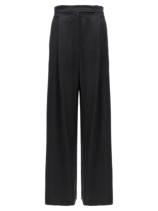 Black Silk Casual Pants