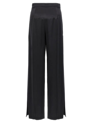 Black Silk Casual Pants