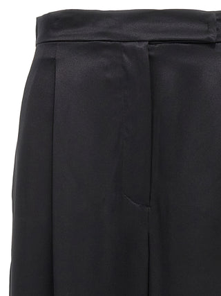 Black Silk Casual Pants