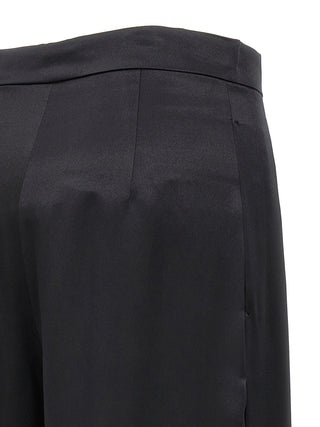 Black Silk Casual Pants