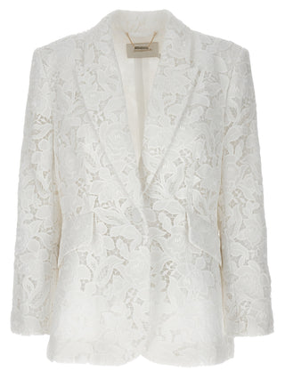 White Polyester Blazer