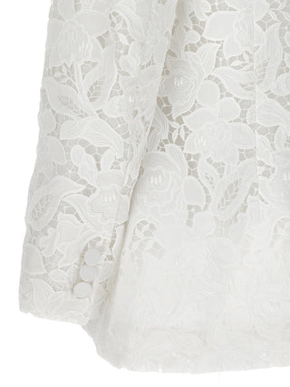 White Polyester Blazer