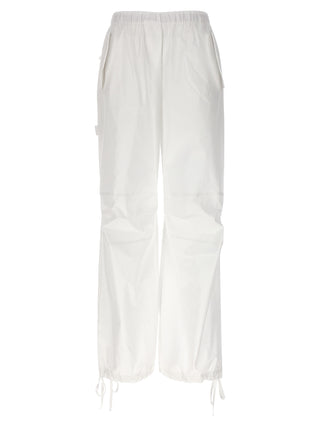 White Cotton Cargo Pants