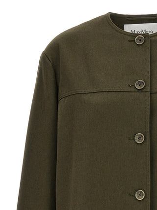 Bicolor Cotton Full-Length Jacket