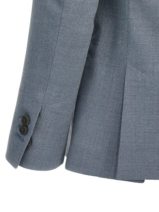 Blazer de seda azul