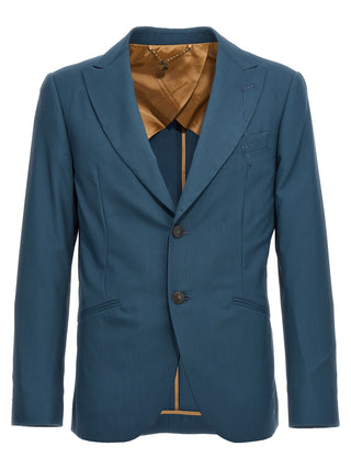 Blazer de lana azul