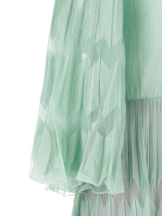 Bicolor Viscose Long Dress