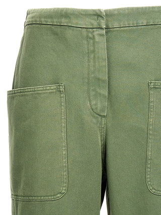 Pantalones casuales bicolor de algodón